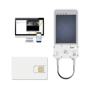 kit cerradura inteligente gps con energía solar / solarguardx 100 / seguimiento de activos lte cat m1 / desbloqueo por rfid ble ota / impermeable ip67 / detección de movimiento / batería 14400mah / + epcomgpscode + sim500mb2y