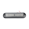 luz auxiliar ultra brillante ip67 de 18 leds, color rojo/azul/ambar, con mica transparente y bisel negro