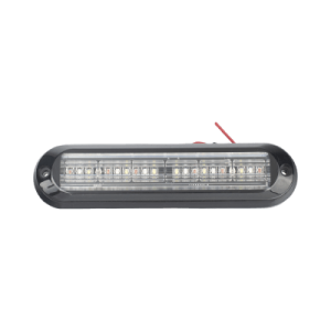 luz auxiliar ultra brillante ip67 de 18 leds, color rojo/azul/ambar, con mica transparente y bisel negro