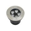 luminario empotrar en piso / uso en exterior ip66 / multivoltaje 110 240v~ 60hz / temperatura de color 6500k / Ángulo de luz 36° / aleación de aluminio y vidrio templado / no dimeable