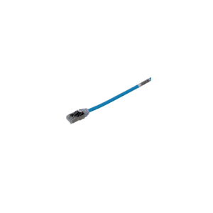 patch cord cat6a, diametro reducido 28 awg, blindado s/ftp, cm/ls0h, 0.5 m., color azul