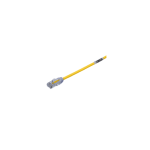 cable de parcheo utp cat6a, cm/lszh, diámetro reducido (28awg), color amarillo, 5ft