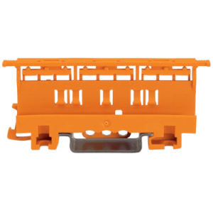 portador de montaje de la serie 221 / 4 mm² / montaje en riel din 35 y montaje con tornillos / color naranja / material pa66 / ul94 v0