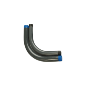 codo conduit rígido de aluminio de 2" (50.8 mm) con recubrimiento de pvc.