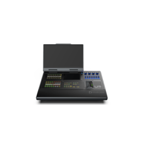 controlador de eventos compacto u5 / pantalla táctil principal 21.5" / pantalla inteligente 8" / 87 botones lcd programables / 4 encoders y 8 faders / control midi y kvm / diseño plegable / software pixelflow / hdmi 2.0 / 12g sdi /