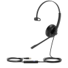 diadema alámbrica uh34 mono de yealink certificada con microsoft teams con almohadillas de cuero