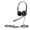 diadema alámbrica uh34 dual de yealink usb compatible con teléfonos ip y computadoras.
