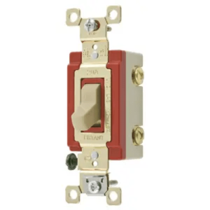 interruptor de palanca 20 a 120 277 v ca/ grado industrial/ color marfil.