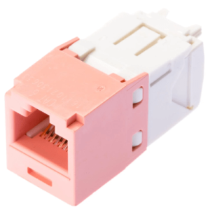 conector jack rj45 estilo tg, mini com, categoría 6, de 8 posiciones y 8 cables, color rosa