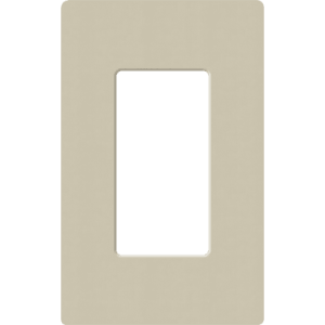 placa de pared 1 espacio, para atenuador (dimmer), apagador ó control remoto inalámbrico lutron.