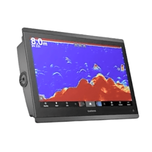 pantalla táctil gpsmap® 8416 de 16" con mapa mundial base.