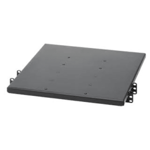 charola de doble fijación en rack de 2 postes, 635 mm de profundidad, y soporte de peso de 113 kg, 1 ur, color negro