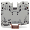 borna de paso / 2 conductores / 35 mm² / power cage clamp / montaje en carril din 35 x 15 / poliamida (pa66) / gris / tensión 1000 v / corriente 125 a
