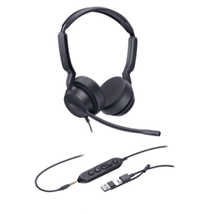 diadema alámbrica uh42 se dual de yealink certificada para microsoft teams con usb c/a