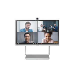 sistema de videoconferencia todo en uno deskvision a24 de yealink con cámara 4k y pantalla táctil de 24”