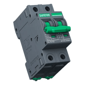 protección térmica/ interruptor 2p, 16 a, corriente directa 800 vcc para aplicación fotovoltaica montaje riel din
