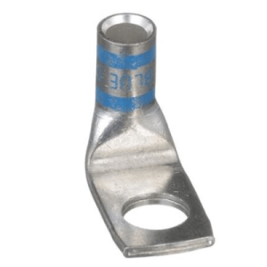 zapata de compresión lcax6 38f l a 90° grados para cal. 6 awg, barreno para tornillo prisionero de 3/8, 1 pz