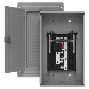 centro de carga trifásico 3 fases, 4 hilos para interruptores qp, de 12 polos 24 circuitos, 120/240vca, barras de aluminio 100 amp, nema 1, uso interior. incluye tapa.