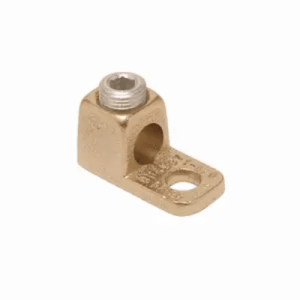 conector de cobre con tornillo de fijación para cable calibre 14 4 awg y tornillo de 1/4".