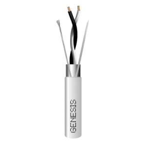 carrete de 305 metros / cable 2 x 22 awg / color blanco / blindado / plenum / trenzado para aplicaciones de transmisión de datos a alta velocidad para automatización, eia 485, bacnet y otros sistemas de comunicación