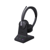 diadema inalámbrica wh64 dual teams con micrófono dual y acoustic shield 2.0 para llamadas claras en entornos ruidosos