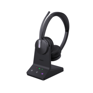 diadema inalámbrica wh64 dual teams con micrófono dual y acoustic shield 2.0 para llamadas claras en entornos ruidosos