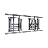 soporte estructural modular para pantallas | altura ajustable de 200 mm a 1600 mm | ancho 600 mm | profundidad 134 mm a 300 mm | diseño metálico| compatible con diferentes tamaños de pantallas |soporta formato horizontal y vertical.