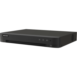 dvr 16 canales turbohd + 16 canales ip / 8 megapixel (4k) / audio bidireccional / acusense / audio bidireccional / 1 bahía de disco duro / salida de video en full hd / h.265+