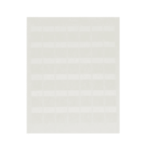 paquete de hojas con 2500 etiquetas de identificación auto laminadas para impresora láser/inyección de tinta, para cables de 3 a 7.1 mm de diámetro (12 10 awg), color blanco