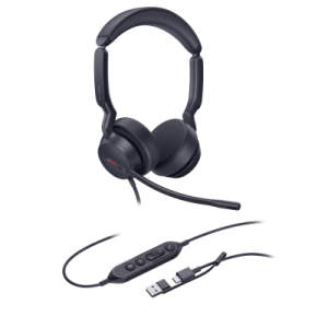 diadema alámbrica uh44 dual uc de yealink con conectividad usb c/a y amplia compatibilidad