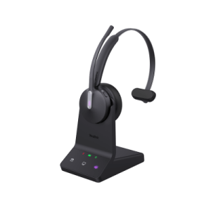 diadema inalámbrica wh64 mono de yealink con certificación teams y altavoces de 30 mm para audio hd