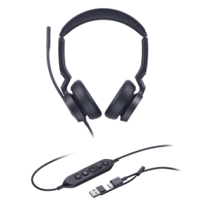diadema alámbrica yealink uh46 dual usb c/a certificada con microsoft teams
