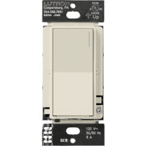 placa de pared 1 espacio, para atenuador (dimmer), apagador ó control remoto inalámbrico lutron.