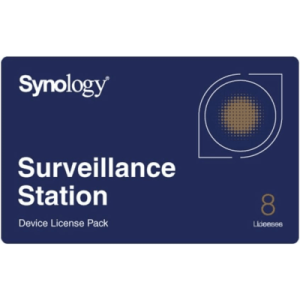 licencias de dispositivos de vigilancia synology | paquete de 8 licencias | compatibilidad con cámaras ip, módulos de e/s, altavoces ip | gestión centralizada cms | licencias predeterminadas incluidas.