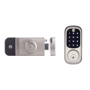 cerradura digital para exteriores / teclado digital táctil / control remoto app yale / compatible zigbee z wave plus / resistente intemperie / hasta 250 usuarios / baterías aa