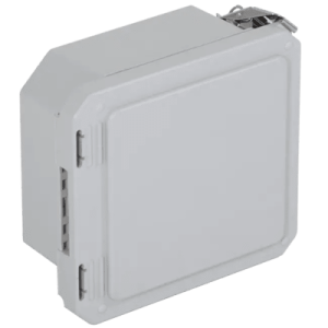 caja impermeable de fibra de vidrio, 6.77" (17.19cm) alto x 6.77" (17.19cm) ancho x 4.06" (10.31cm), sin ventanilla, listado ul/cul, hecho en ee.uu, serie enviroarmour®