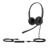 diadema usb alámbrica yealink uh34 dual teams c/ almohadillas de cuero compatible con teléfonos ip yealink y computadoras