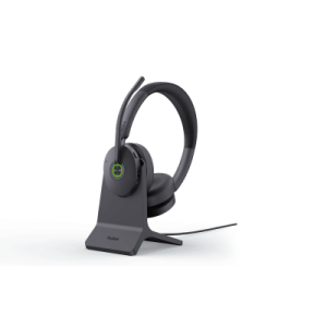 diadema bluetooth yealink bh74 con cancelación activa de ruido híbrida, base de carga y tecnología acoustic shield 3.0.