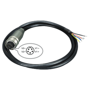 cable de alimentación de dc a m23 / conector hembra m23 de 5 pines / compatible con switch industrial m12 / rango de voltaje que soporta 12 ~ 56v dc / calibre 12 ~ 24 awg