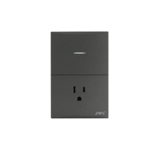 placa con interruptor sencillo y 1 toma corriente 10 15 a 127 v 60 hz.