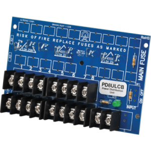 módulo de distribución de energía ul pd8ulcb / 8 salidas clase 2 ptc protegidas / entrada 12 24vdc o 24 28vac / auto resetable / montaje incluido / garantía de por vida