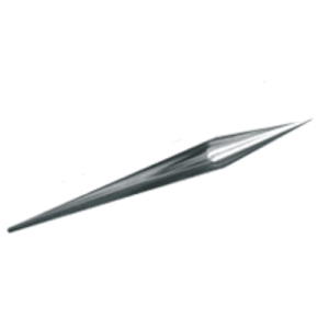 punta pararrayos maciza de 120 cm.