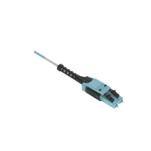 jumper de fibra Óptica multimodo 50/125 om4, lc lc uniboot duplex, ofnp (plenum), color aqua, 25 metros