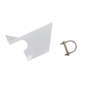 parasol de acero inoxidable pintado de blanco para detectores serie xnx, optima plus, mpd, sensepoint ppm, ec de gases tóxicos y oxígeno