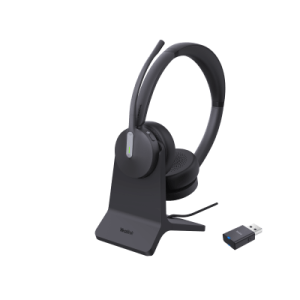 diadema inalámbrica wh64 hybrid dual de yealink con certificación teams y micrófonos con acoustic shield 2.0
