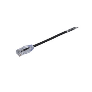 cable de parcheo utp cat6a, cm/lszh, diámetro reducido (28awg), color negro, 1ft