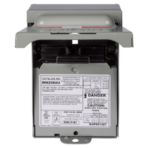interruptor de seguridad 2x60amp. nema 3r, sin portafusible