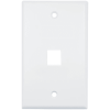 placa de pared (face plate) / 1 puerto / color blanco / caja con 20 piezas / abs