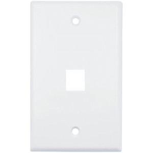 placa de pared (face plate) / 1 puerto / color blanco / caja con 20 piezas / abs