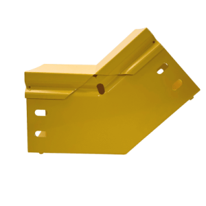 chfiber curva vertical interior a 45° de aluminio peralte 4" ancho 4" radio 8" con recubrimiento en pintura epÓxica, incluye tapa , un par de coples y tornillerÍa.